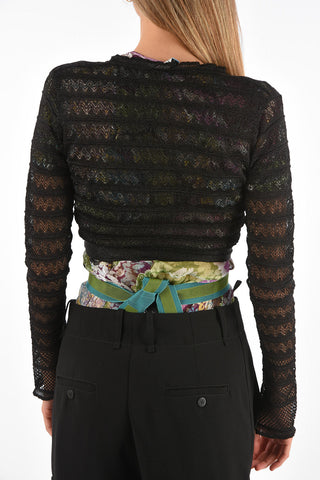 Cardigan Crop a Maniche Lunghe  