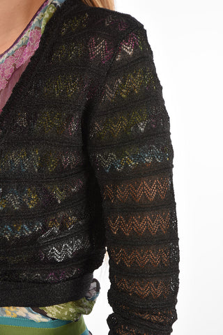 Cardigan Crop a Maniche Lunghe  