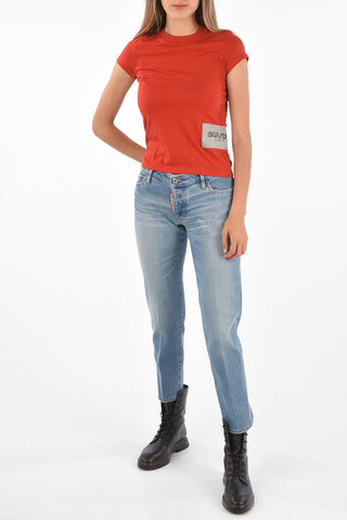 T-Shirt Girocollo con Patch