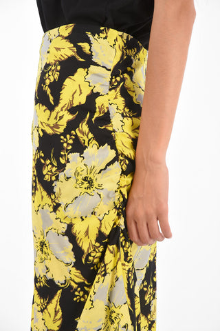 Floral Printed Midi Draped Skirt