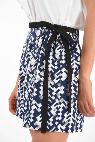 Printed high waist shorts