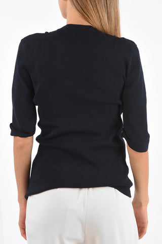 Short Sleeve Henley Sweater