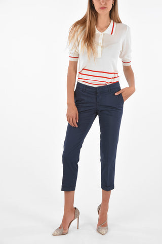 Cuffed Hem Cropped Pants