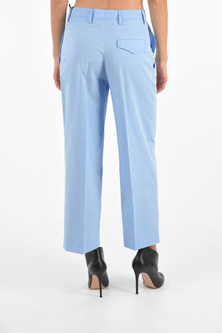 Mid-rise waist straight pants
