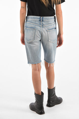 Lightwashed Destroyed Shorts