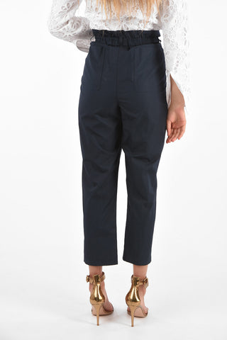 high-rise waist capri pants