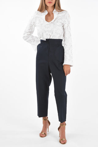 high-rise waist capri pants
