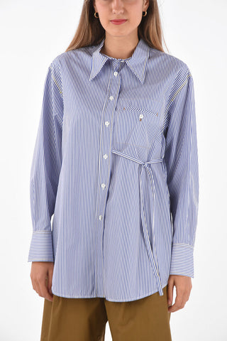 Camicia in Cotone con Motivo Awning e Taschino