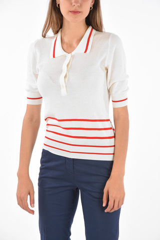 Short Sleeve polo neck Sweater
