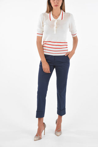 Short Sleeve polo neck Sweater