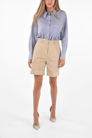 shorts a vita alta ad orlo con risvolto