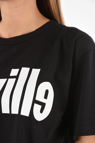T-shirt Oversized con Stampa Frontale
