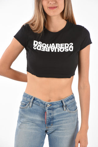 Logo Printed Cropped Top