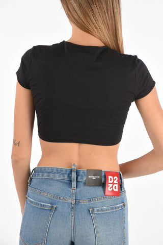 Logo Printed Cropped Top