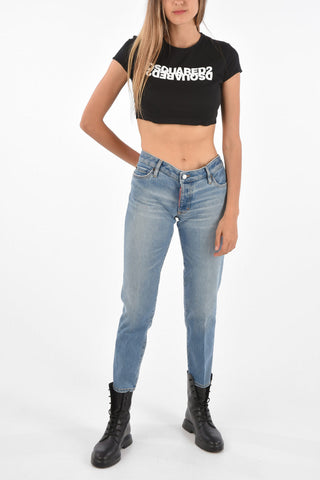 Logo Printed Cropped Top