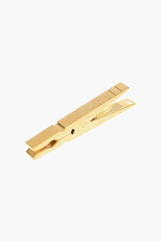 Gold-toned NOBO CLIP Single Earring in Clothespin Shape