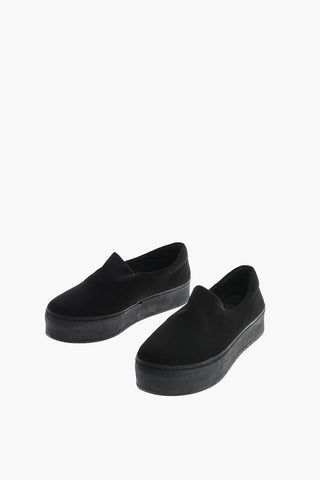 4cm fabric Slip on sneakers with platform