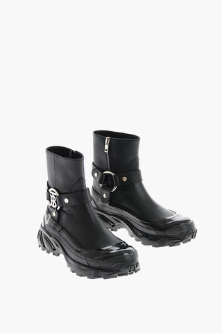 leather MALLORY Ankle boots with side zip