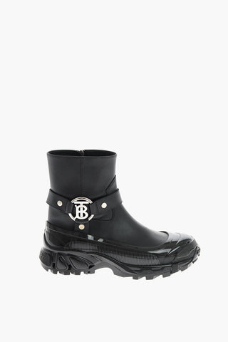 leather MALLORY Ankle boots with side zip