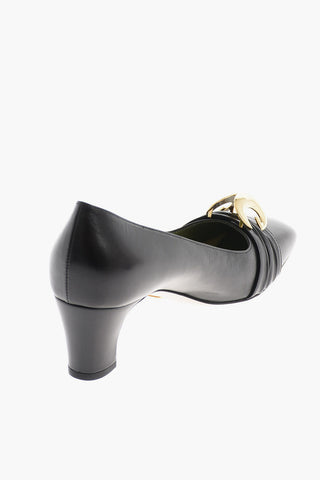6 cm leather MALAGA KID Square Toe Pumps