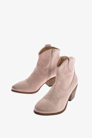 6cm suede leather Western boots
