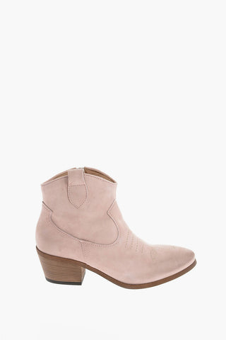 6cm suede leather Western boots