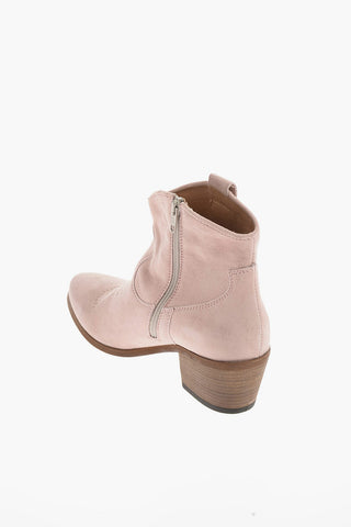 6cm suede leather Western boots