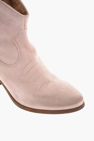 6cm suede leather Western boots