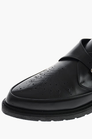 Scarpe Monk in pelle