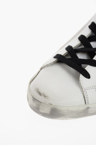 Vintage effect leather and fabric SUPERSTAR Sneakers