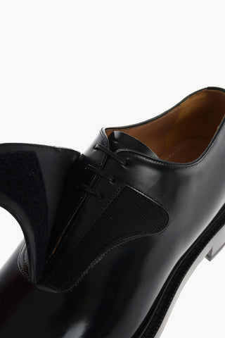 leather Derby shoes with touch strap closure