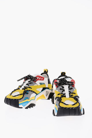205W39NYC fabric and leather Sneakers