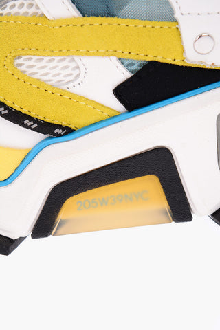 205W39NYC fabric and leather Sneakers