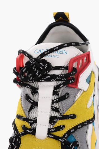 205W39NYC fabric and leather Sneakers