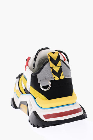 205W39NYC fabric and leather Sneakers