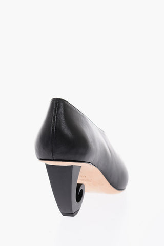 8cm leather Decorative Heel Pumps