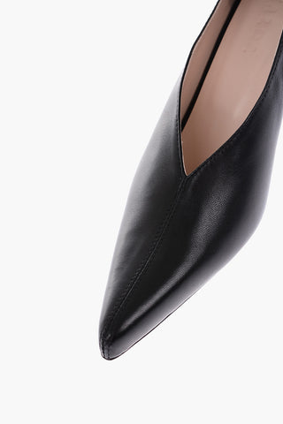 8cm leather Decorative Heel Pumps
