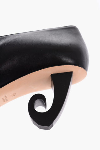 8cm leather Decorative Heel Pumps