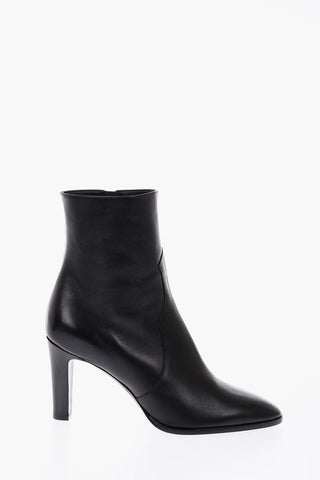 8.5cm leather CLAUDE Almond Toe Booties