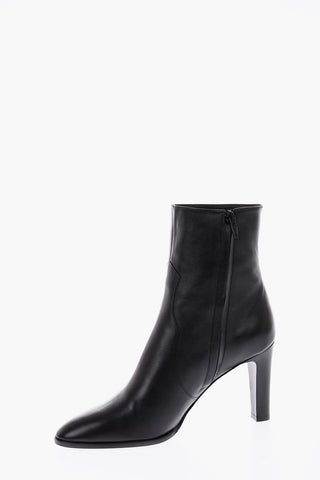 8.5cm leather CLAUDE Almond Toe Booties