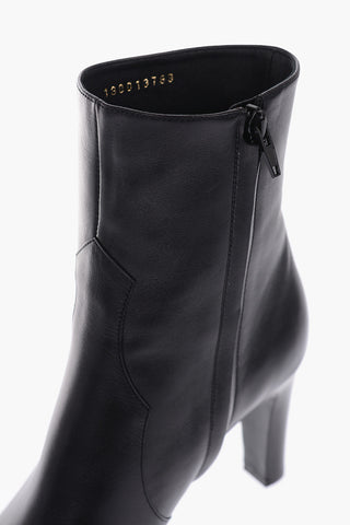 8.5cm leather CLAUDE Almond Toe Booties