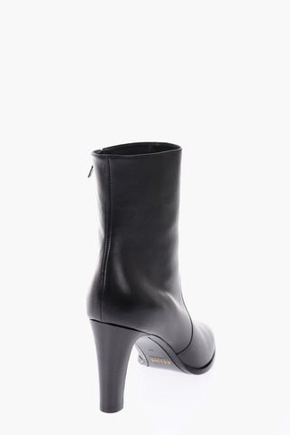 8.5cm leather CLAUDE Almond Toe Booties
