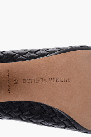 8cm Braided Leather Pumps