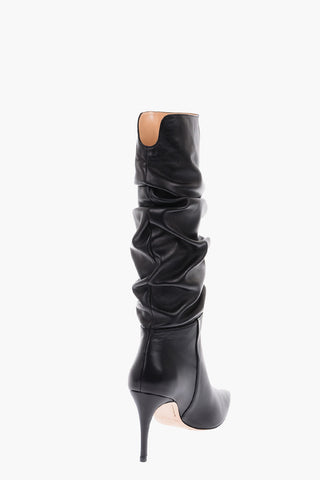 9cm leather High heel ankle boots