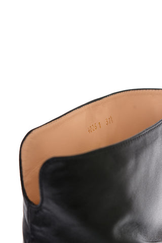 9cm leather High heel ankle boots