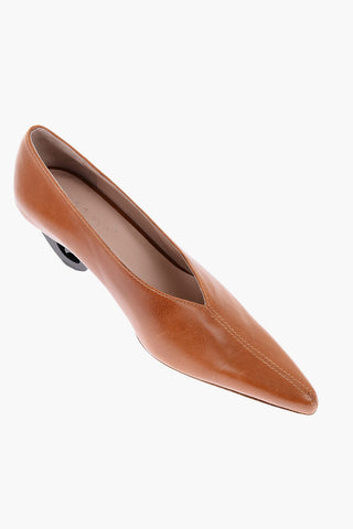 Décolleté in pelle Tacco decorato 8cm