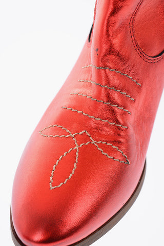 6 cm leather Western boots