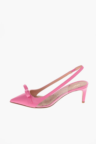 6cm Leather Slingback pumps with Bow