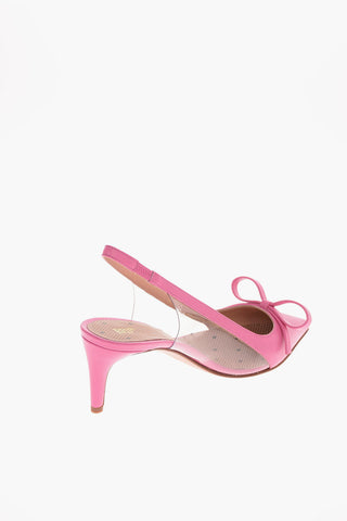 6cm Leather Slingback pumps with Bow