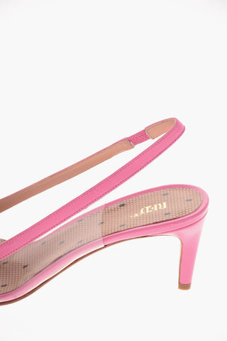 6cm Leather Slingback pumps with Bow